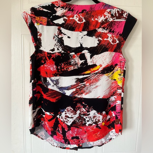 KENZO Paris Colourful Abstract Button Blouse - Picture 2 of 8